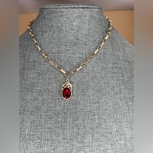 Red border Necklace Europian Temperament Necklace New 18”
